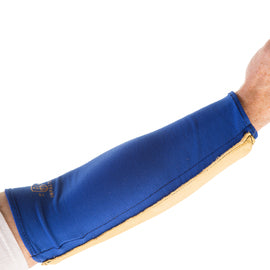 IMPACTO® Blue Polycotton Forearm Protector With VEP Foam Padding