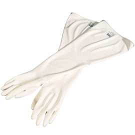 Honeywell White Glovebox 15 mil Chlorosulfonated Polyethylene And Hypalon® Chemical Resistant Gloves
