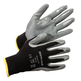 Honeywell Size Medium Pure Fit™ 375 13 Gauge Nitrile Palm And Fingertips Coated Nylon Liner And Knit Wrist Cuff