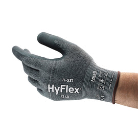 Ansell HyFlex® Fiber Glass, Nylon And HPPE And Spandex Cut Resistant Gloves With Foam Nitrile Coated Palm