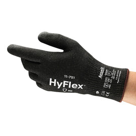 Ansell HyFlex® HPPE, Fiber Glass, Nylon And Spandex Cut Resistant Gloves With Polyurethane Coated Palm