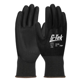 Protective Industrial Products G-Tek® 13 Gauge Polyurethane Palm And Finger Coated Work Gloves With Nylon Liner And Continuous Knit Wrist