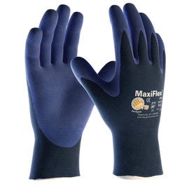 Protective Industrial Products X-Large MaxiFlex® Elite by ATG® Nitrile Palm And Finger Coated Work Gloves With Nylon Knit Liner And Continuous Knit Wrist