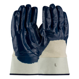 Protective Industrial Products Large ArmorTuff® Standard Nitrile Palm And Finger And Knuckles Coated Work Gloves With Cotton Liner And Safety Cuff