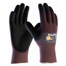 Protective Industrial Products MaxiDry® By ATG® Nitrile Palm And Finger And Knuckles Coated Work Gloves With Nylon Liner And Continuous Knit Wrist