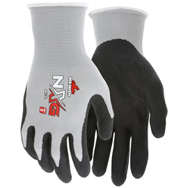 Memphis Glove Large UltraTech® 15 Gauge Foam Nitrile Palm And Fingertips Coated Work Gloves With Nylon Liner And Knit Wrist