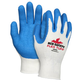 Memphis Glove Large FlexTuff® 10 Gauge Latex Palm And Fingertips Coated Work Gloves With Cotton And Polyester Liner And Knit Wrist