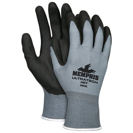 Memphis Glove Medium UltraTech® HPT 15 Gauge HPT Palm And Fingertips Coated Work Gloves With Nylon Liner And Knit Wrist