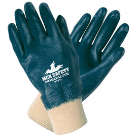Memphis Glove Predalite® Nitrile Full Dip Coated Work Gloves With Interlock Liner And Knit Wrist