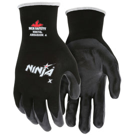 Memphis Glove Medium Ninja® X 15 Gauge Bi-Polymer Palm And Fingertips Coated Work Gloves With Nylon And Lycra® Liner And Knit Wrist