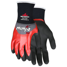 Memphis Glove Medium Ninja® BNF 15 Gauge BNF And NFT® Palm And Fingertip Coated Work Gloves With Nylon And Spandex Liner And Knit Wrist