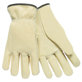 MCR Safety Medium Natural Cowhide Unlined Drivers Gloves