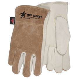 MCR Safety Medium Natural Cowhide Unlined Drivers Gloves