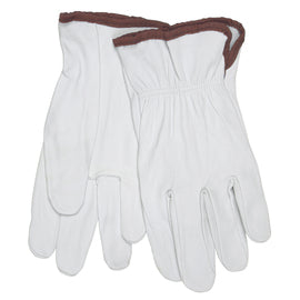 MCR Safety 3X White Goatskin Unlined Drivers Gloves