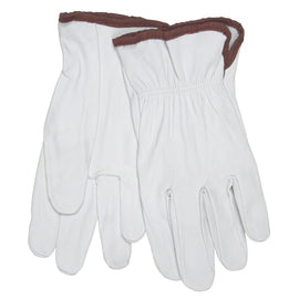 MCR Safety 2X White Goatskin Unlined Drivers Gloves