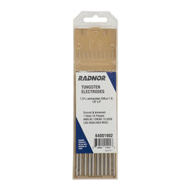 RADNOR™ 1.5% Lanthanated Tungsten Electrode Ground (10 Per Package)