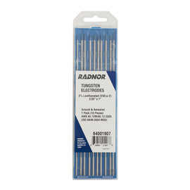 RADNOR™ 2% Lanthanated Tungsten Electrode Ground (10 Per Package)