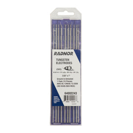 RADNOR™ " E3™ Tungsten Electrode Ground (10 Per Package)