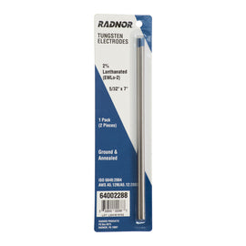 RADNOR™ 2% Lanthanated Tungsten Electrode Ground (2,10 Per Package)