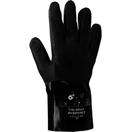 SHOWA® Size 10 Black Cotton Jersey Lined PVC Chemical Resistant Gloves