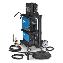 Miller AlumaFeed 350 MPa/MIGRunner 1 or 3 Phase MIG Welder With 208 - 575 Input Voltage, 425 Amp Max Output, SuitCase Push-Pull Wire Feeder, Water-Cooled Gun And Accessory Package