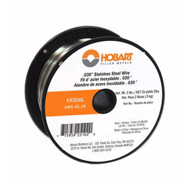 .030" ER308L Hobart® Stainless Steel MIG Wire 2 lb Spool