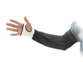 Ansell 18" Black HyFlex® 15 Gauge INTERCEPT™ Technology A3 ANSI Level Cut Resistant Sleeve With Elastic Top Closure