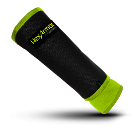 HexArmor® Grey | Hi Vis Single Layer SuperFabric® Armguard With Wrist Insert With Thumbhole Closure