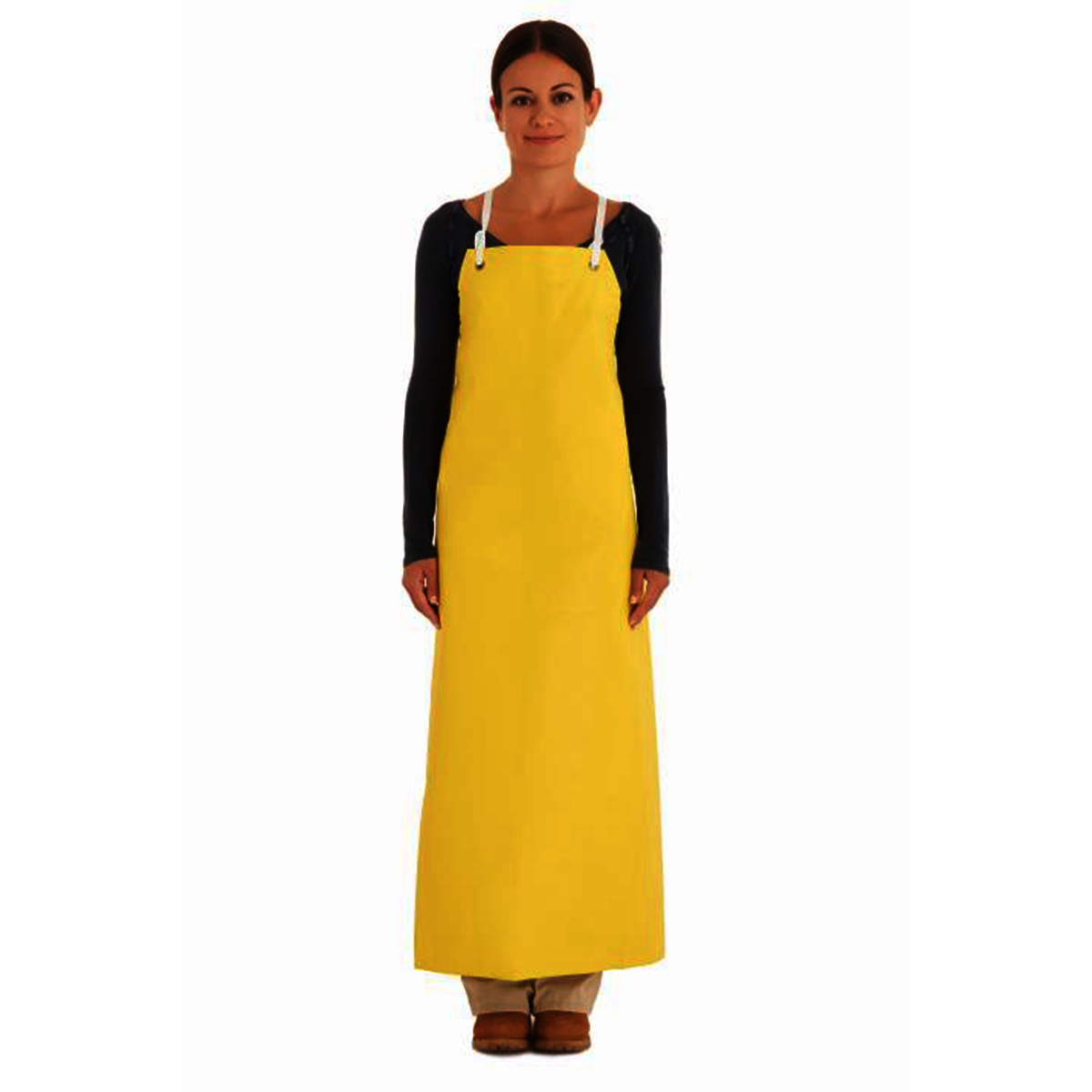 Ansell 33" X 45" Yellow AlphaTec® 17 mil Vinyl/PVC/Nylon Apron