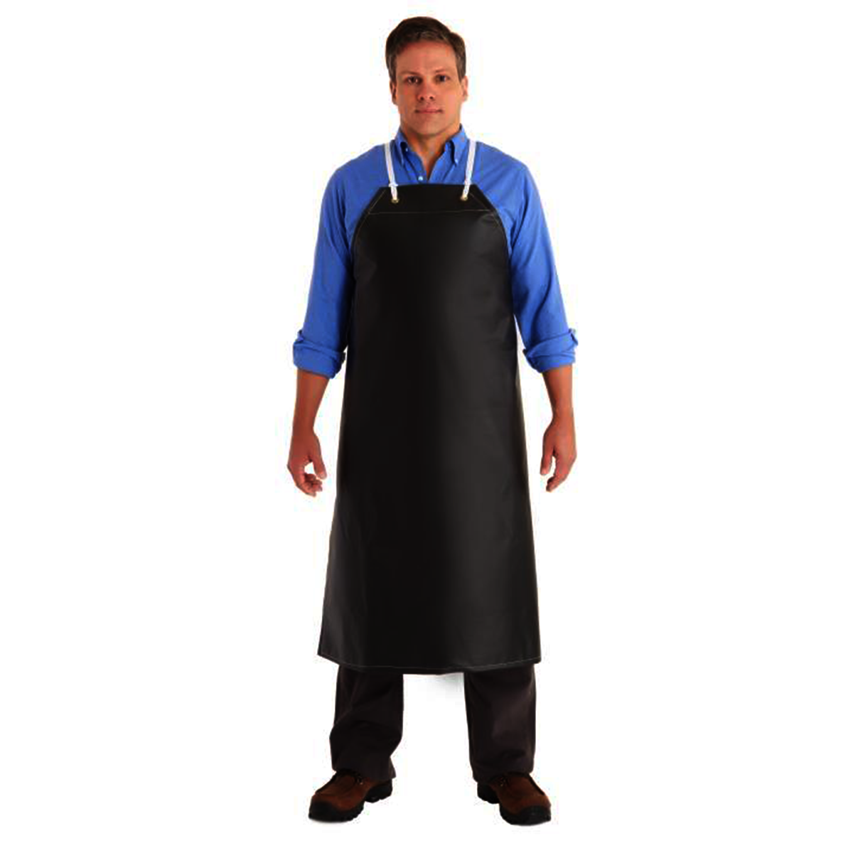 Ansell 33" X 45" Black AlphaTec® 17 mil Vinyl/PVC/Nylon Apron