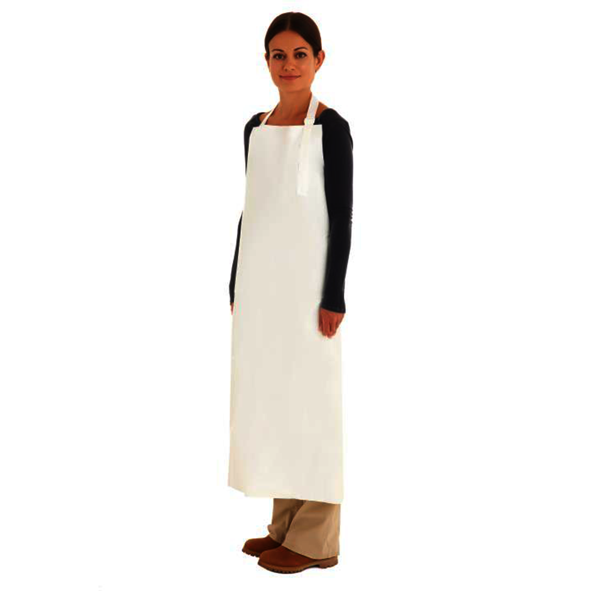 Ansell 34" X 50" White AlphaTec® 8-9 mil Polyurethane Apron