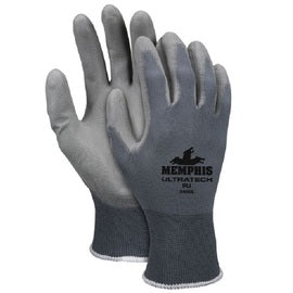 Memphis Glove Small UltraTech® PU 13 Gauge Polyurethane Palm And Fingertips Coated Work Gloves With Nylon Liner And Knit Wrist
