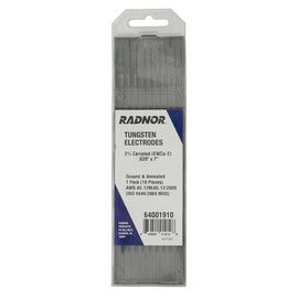 RADNOR™ Ceriated Tungsten Electrode Ground (10 Per Package)
