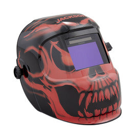 Sellstrom Jackson Safety Red/Black Fixed Front Welding Helmet With 4.33" X 3.54" Shade 4/9-13 with Grind Lens