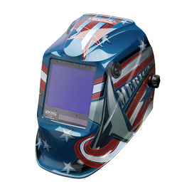 Lincoln Electric VIKING 3350 Series Blue/Red/White Welding Helmet With 3.74" x 3.34" Variable Shades 5 - 13 Auto Darkening Lens 4C Lens Technology