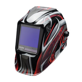 Lincoln Electric VIKING 3350 Series Red/Black/Gray Welding Helmet With 3.74" x 3.34" Variable Shades 5 - 13 Auto Darkening Lens 4C Lens Technology