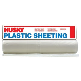 Poly-America 10'4" X 100' Clear Polyethylene Husky Plastic Sheeting