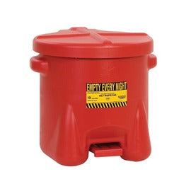 Eagle 10 Gallon Red HDPE Oily Waste Can