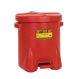 Eagle 14 Gallon Red HDPE Oily Waste Can