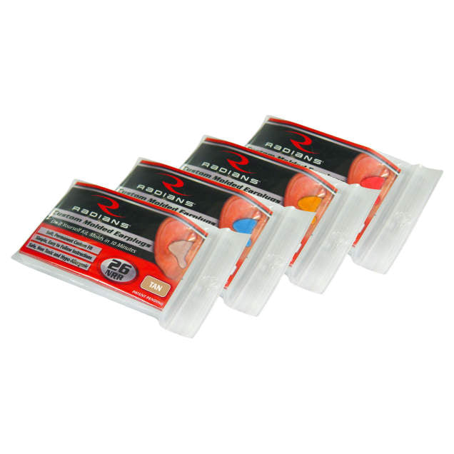 Radians Custom Molded Earplugs (BLUE, ORANGE, RED, PINK, TAN)/ Pair