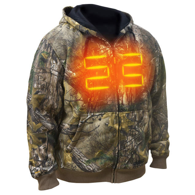 DEWALT Men's Heated RealTree® XTRA Camoflage Hoodie Sweatshirt Kitted