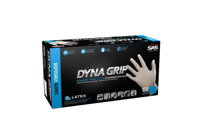 Dyna Grip Powder-free White Latex Exam Gloves - Case