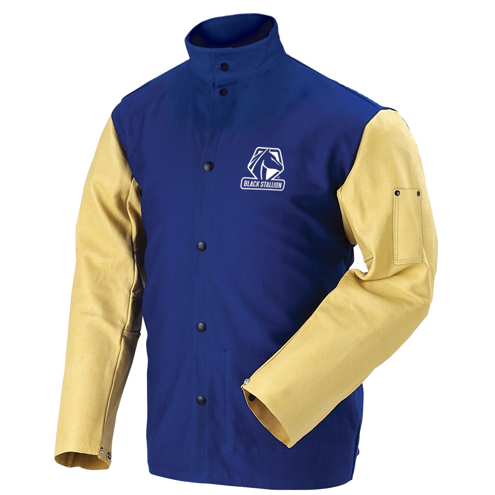 Black Stallion 9 oz. FR And Grain Pigskin 30 Inch Hybrid Coat, Royal Blue - FRB9-30C/PS