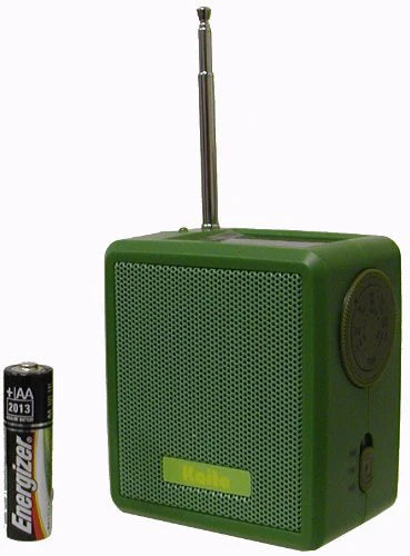 Kaito SB-1059, Mini Hand Crank AM/FM Weather Radio, Green