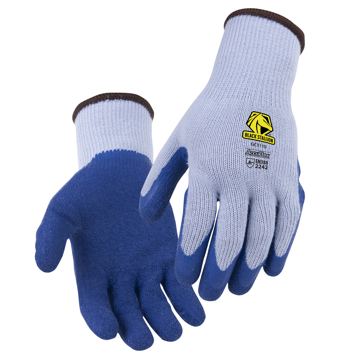 Black Stallion AccuFlex™ 10-Gauge Latex-Coated Poly Knit Glove - GC1110-BL