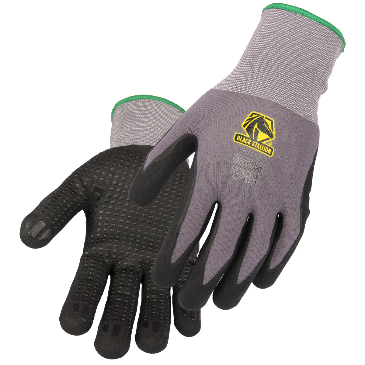 Black Stallion AccuFlex™ Nitrile Micro-Foam Dot Grip Knit Glove, Micro-dot Palm - GC1526-GB