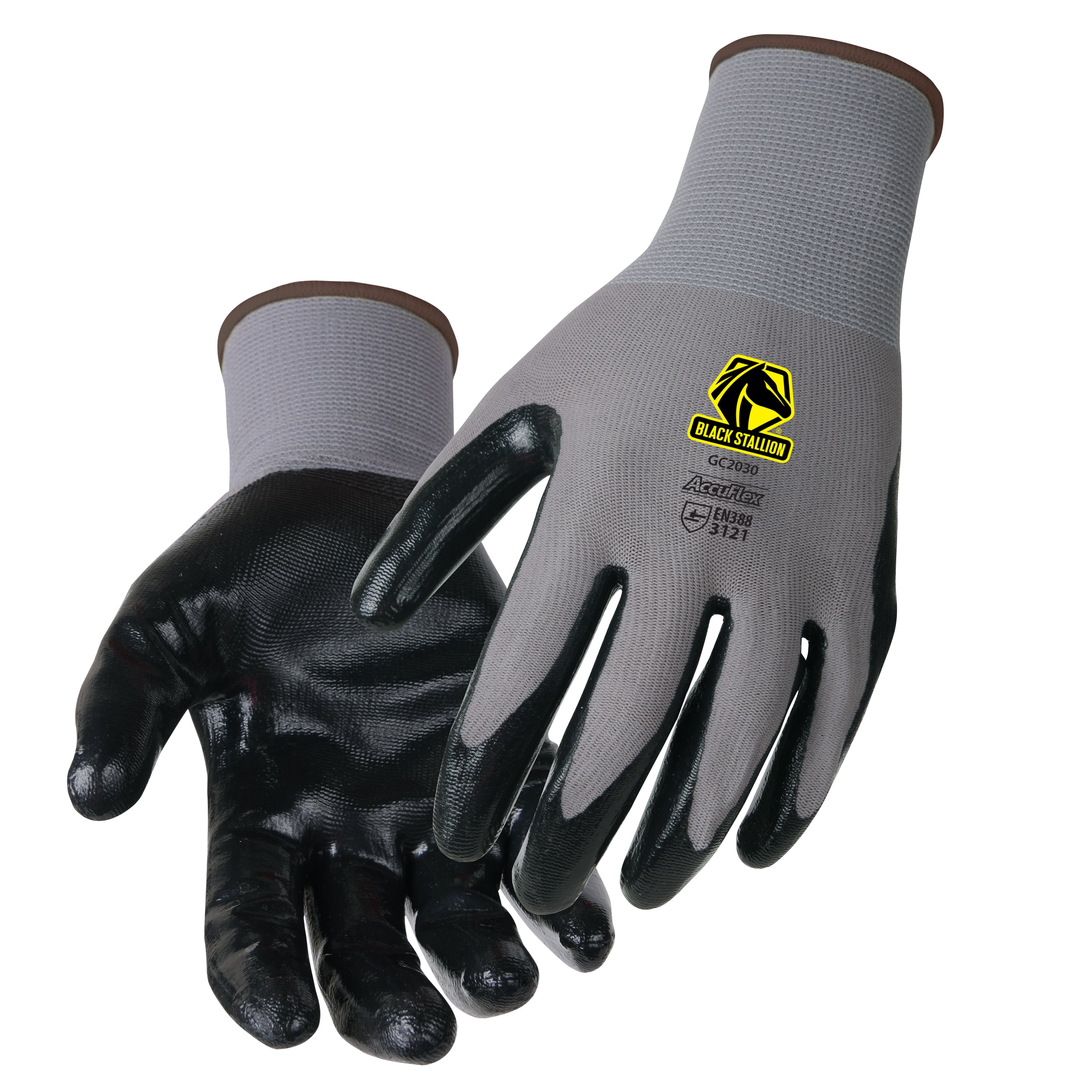 Black Stallion AccuFlex™ Nitrile-Coated Nylon Glove - GC2030-GY