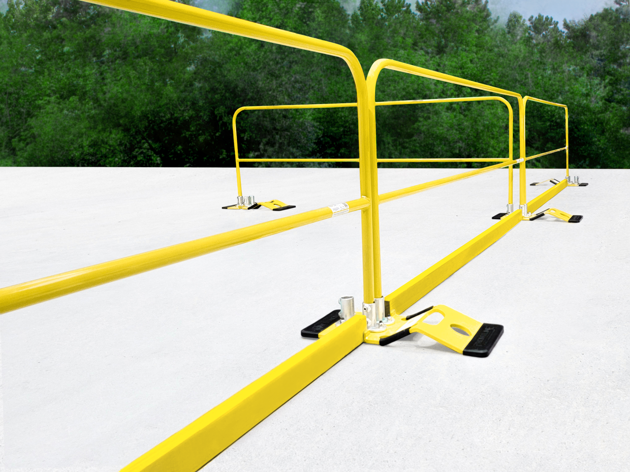 Frontline Guardrail System Non-Penetrating Complete 75' Kit (Meets or Exceeds OSHA and CAL OSHA Standards)