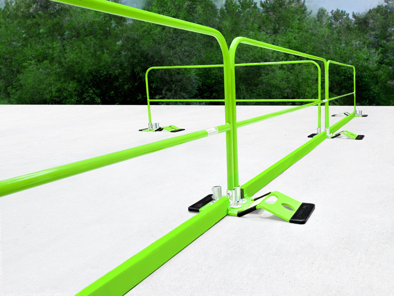 Frontline Guardrail System Non-Penetrating Complete 75' Kit (Meets or Exceeds OSHA and CAL OSHA Standards)