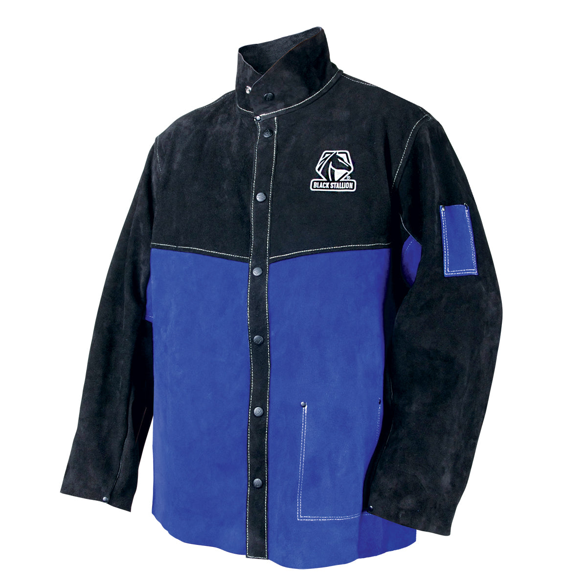 Black Stallion Side Split Cowhide Standard Leather 30 Inch Welding Coat - JL1030-BB